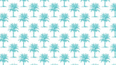 ijustlovethatfabricstore Palm Tree Fabric - Palm Beach aqua and white